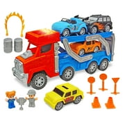 Kid Connection Jumbo Ramp Hauler Play Set, 16 Pieces