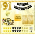 thumbnail image 2 of 91st Birthday Decoration Black and Gold for Boy & Girl, 91st Cake Topper, 91st Party Supplies for Her and Him, 91st Birthday Photo Props, 2 of 5