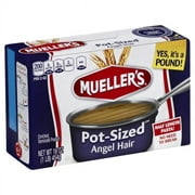 Mueller's Pot-Sized Sodium-Free, Cholesterol-Free Angel Hair Capellini Pasta, 16 oz (Shelf-Stable)