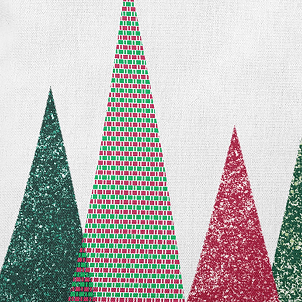 16" x 16" Simply Daisy Triangle Trees Polyester Accent Pillow, Christmas Pink Qty 1