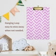 thumbnail image 6 of FMSHPON Simple PinkWhite Stripes Clipboard Hardboard Wood Nursing Clip Board and Pull for Standard A4 Letter 13x9 inches, 6 of 7