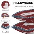 thumbnail image 5 of Nautical Sailing Throw Pillow Covers 18x18 Inch Set of 2, Red Navy Blue Coastal Stars Ocean Waterproof Outdoor Pillow Covers, Decorative Cushion Pillowcases for Couch, Sofa, Bed, Garden, Patio, 5 of 9