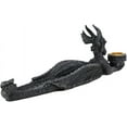 thumbnail image 6 of Ebros Gothic Stony Dragon Incense Burner and Candle Holder Figurine 10" Long, 6 of 7