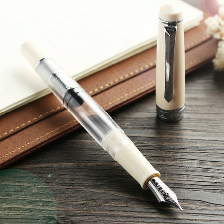 309 Fine Nib Transparent Piston Fountain Pen Calligraphy 0.5mm Ink With Box Best (Best Italic Nib Fountain Pen)