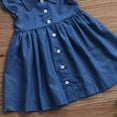 thumbnail image 5 of Bagilaanoe Little Girl Denim Dress Sleeveless A-line Ruffle Dresses 1T 2T 3T 4T 5T 6T 7T 8T Kids Summer Casual Swing Sundress, 5 of 7