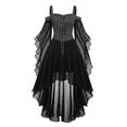 thumbnail image 5 of IWRICH Halloween Dress for Girls Witch Mesh Gothic Fall Maxi Dress off Shoulder Halloween Party Dresses, 5 of 8