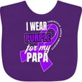 thumbnail image 3 of Inktastic I Wear Purple for My Papa Pancreatic Cancer Awareness Boys or Girls Baby Bib, 3 of 4