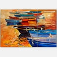 thumbnail image 4 of Designart Boats In The Harbor During Warm Colourd Sunset I Canvas Wall Art, 4 of 4