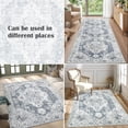 thumbnail image 4 of Alfombra Area Jinchan, lavable, vintage, 240 x 300 cm, chenilla gris, 4 of 8