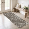 thumbnail image 6 of Washable Kitchen Runner Rug 60" x 22", Non-Slip Soft Low Profile Kitchen Rug, Farmhouse Distressed Floral Oriental Rug for Kitchen, Hallway & Laundry Room, Brown, 6 of 6
