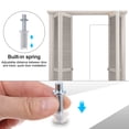thumbnail image 4 of Uxcell 4 Pcs Hardware de Puerta Bi-Fold Pivote Superior Cargado por Resorte de 3/8" para Puerta Plegable de Bolsillo Plata, 4 of 5