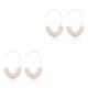 thumbnail image 3 of Jumpingount 1 par de pendientes Multicolor con estampado de leopardo, gotas para las orejas, colgante para las orejas, accesorios para mujeres, blanco 2Conjunto, 3 of 6