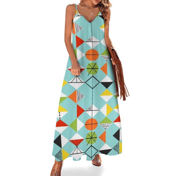 Vestido sin mangas con estampado de arlequín retro vestidos de verano mujer 2024 vestido de verano mujeres coreanas