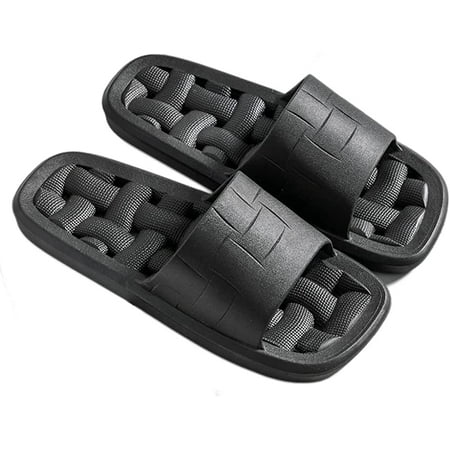 

PIKADINGNIS Leaky Slippers Women Summer Hollow Out Bathroom anti-Slip Indoor Home Shoes Men Cool Slipper