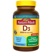 Nature Made Vitamin D3 2000 IU (50 mcg) Softgels, Vitamin D Dietary Supplement, 260 Count