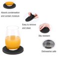 thumbnail image 3 of Posavasos MECOWON, absorbente para bebidas con soporte, paquete de 6 unidades, color negro, 3 of 6
