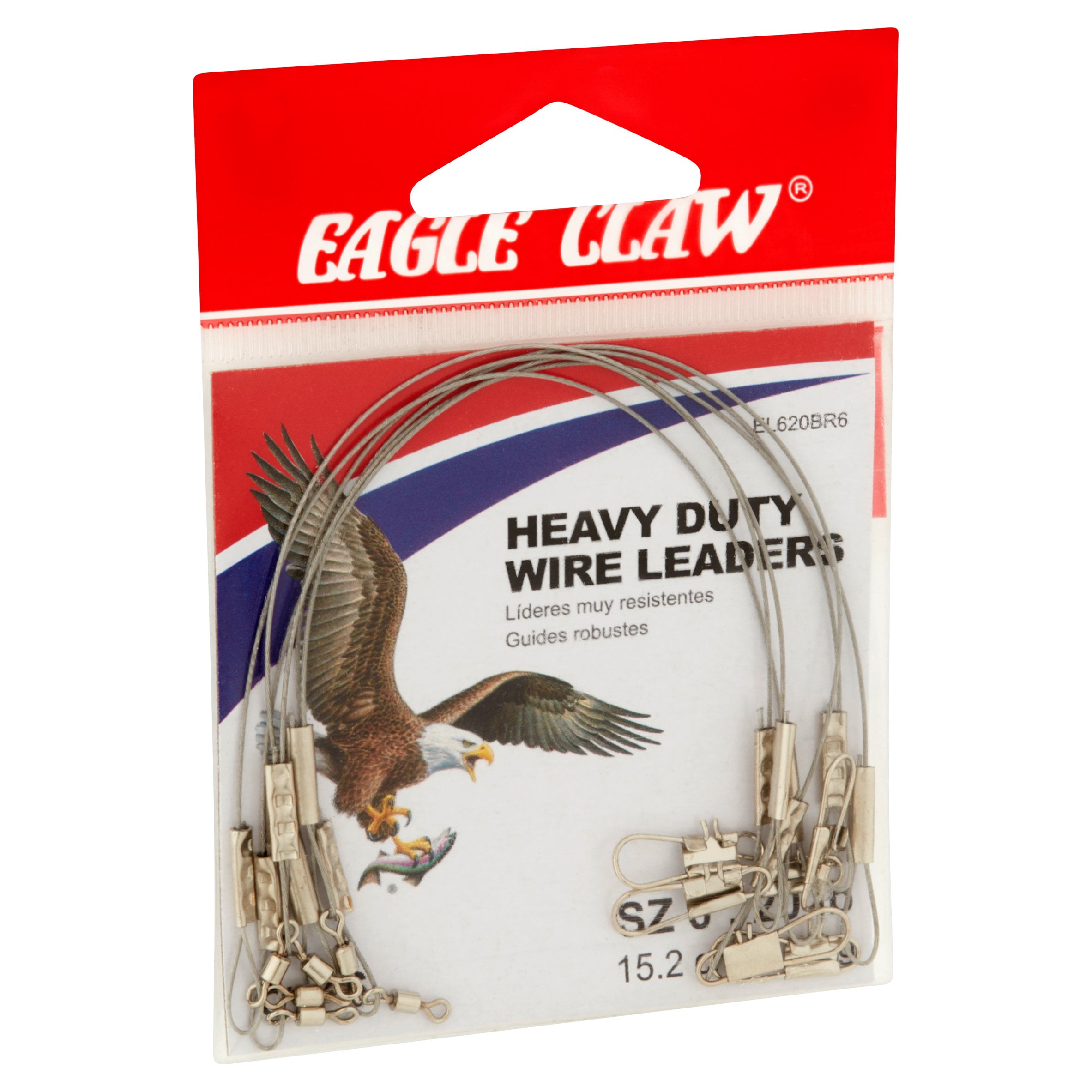 Eagle Claw Fishing, EL620BR6, Nylon Steel Leader 6 - 20 lb