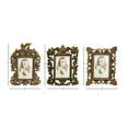 thumbnail image 5 of DecMode 4" x 6" Handmade Intricate Carved Brass Scroll Photo Frame (3 Count), 5 of 19