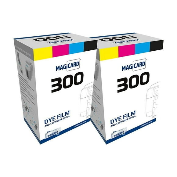 Bodno 2 x Magicard 300 Printer MC300YMCKO/2 Color Ribbon - YMCKO - 300 Prints Software Demo Card