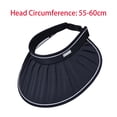 thumbnail image 3 of LIIPEE Women Sun Visor Hats Solid Color Wide Brim Packable High Ponytail Hat Sunscreen Sunshade Beach Hats Protection Caps Female Trendy Casual Outings Visor Hat,Purple,One Size, 3 of 4