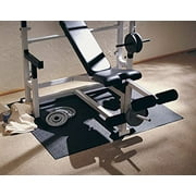 SuperMats - GymMat - Super Heavy Duty Quality - Commercial Grade Solid Vinyl - Home Gym Mat, Black, 48 x 72