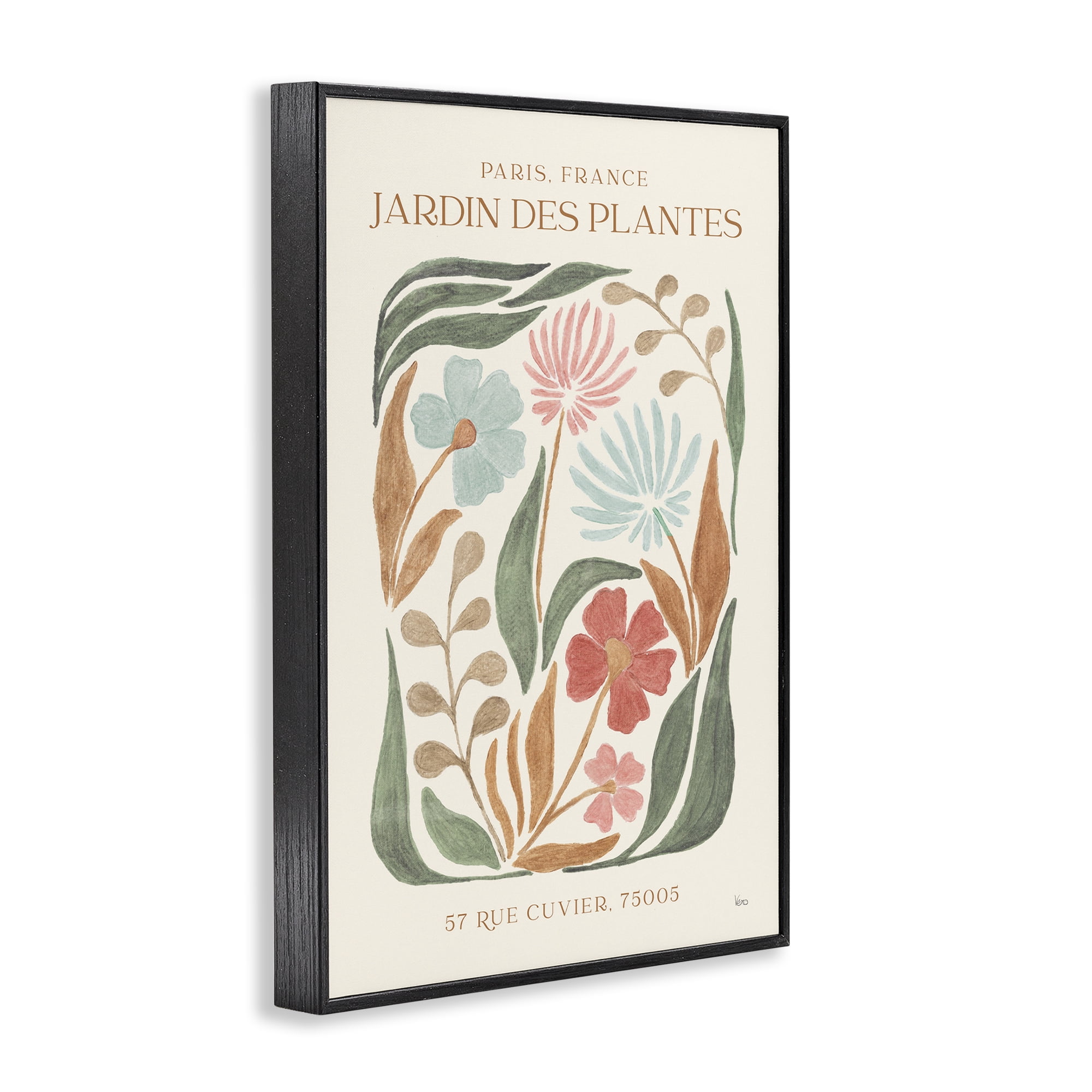 Stupell Industries French Exhibition Florals Botanical & Floral Painting Black Framed Art Print Wall Art, 12 x 18