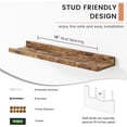 thumbnail image 5 of Floating Picture Ledge Shelves for Wall Set of 4, 24 Inch Solid Wood Wall Shelves with Lip Long Large Nursery Book Shelf for Toys Storage Kids Bookshelf Wall Mounted Living Room Bedroom Decor Frames, 5 of 14