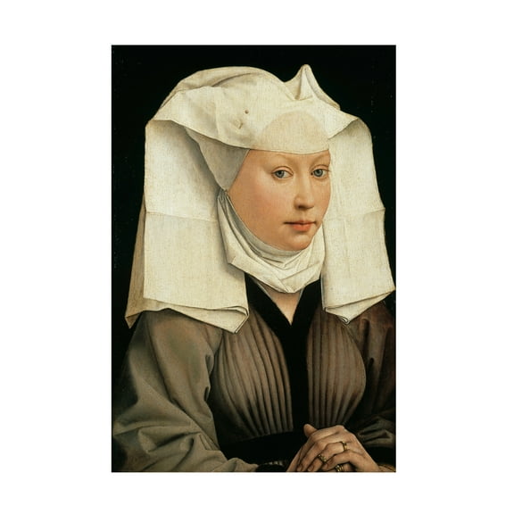 Rogier van der Weyden 'Woman With a Winged Bonnet' Canvas Art