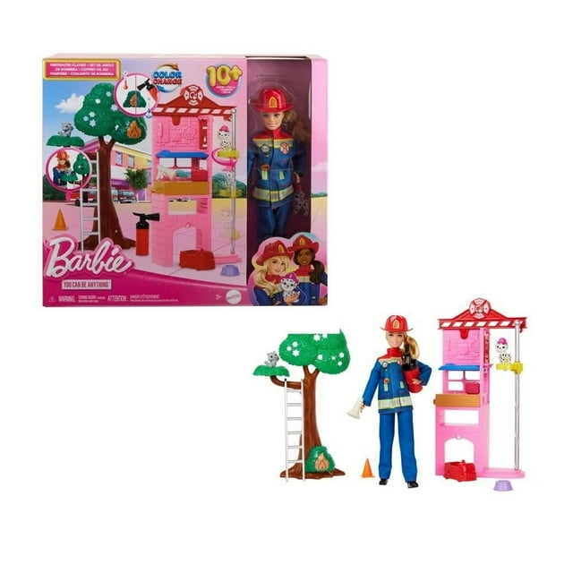 Set de Juego Barbie Profesiones Bombera al Rescate