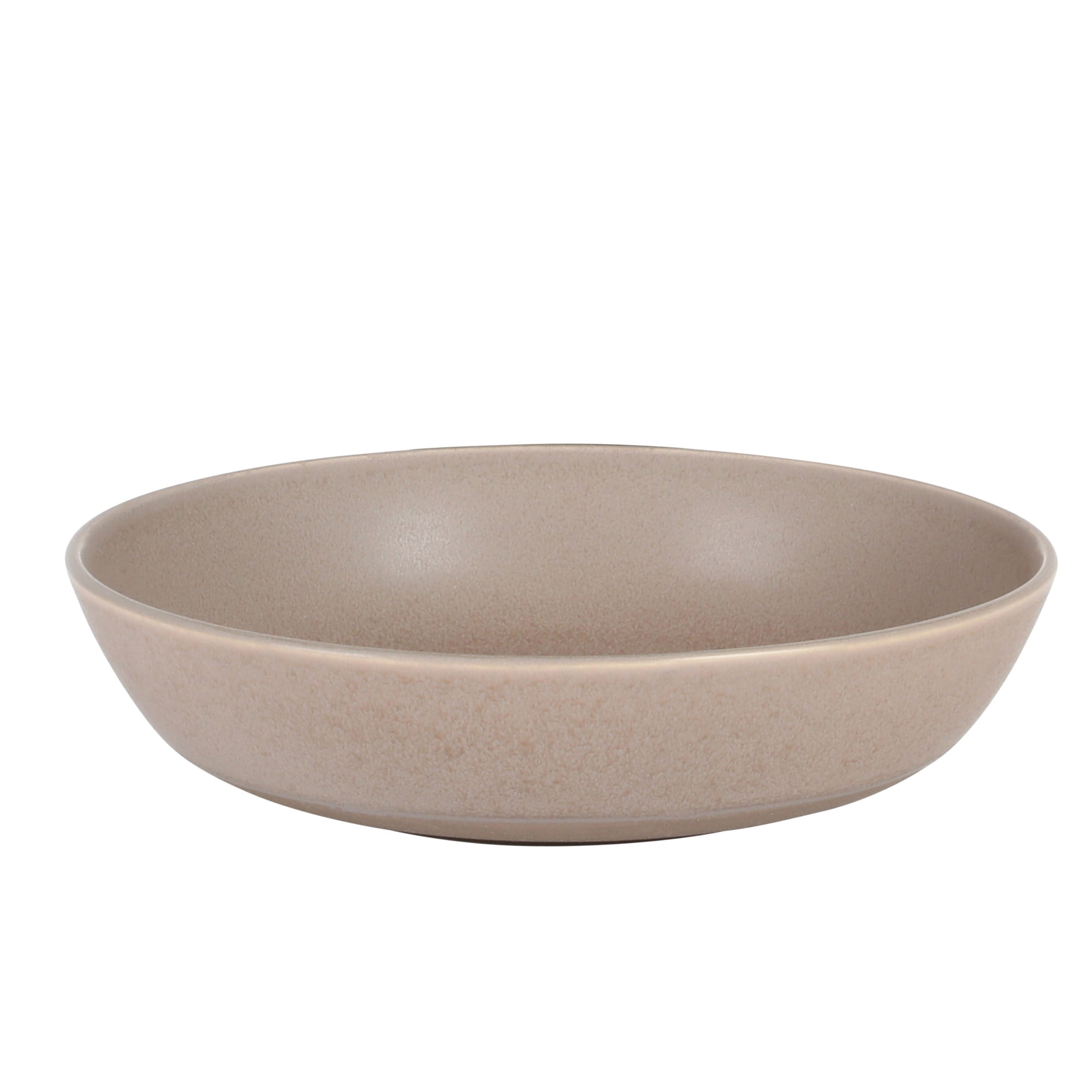 Gibson Elite Laguna Bliss 16 Piece Stoneware Reactive Glaze (Service for 4) Ceramic Plates and Bowls Dinnerware Set - Matte Beige-Gray W/ Terracotta Bottom