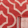 thumbnail image 5 of Safavieh Courtyard Lavern Geometric Indoor/Outdoor Area Rug, Red/Bone, 7'10" x 7'10" Square, 5 of 9