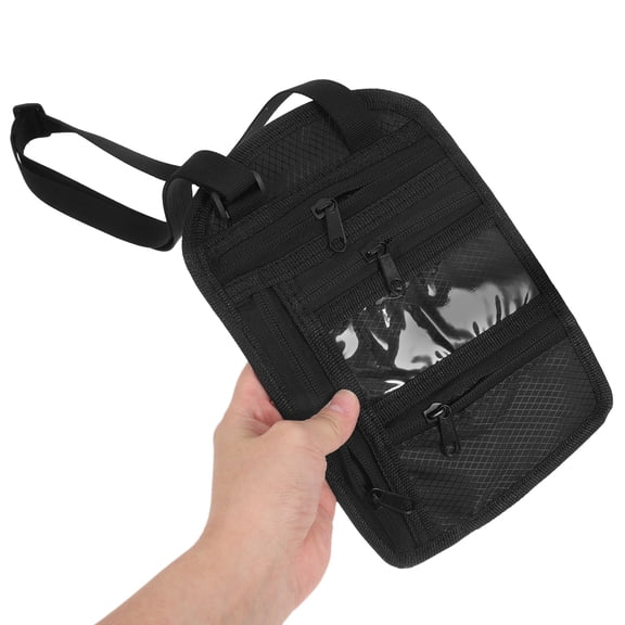 AURARMLET Black Waterproof Travel Passport Holder with Rfid Protection and Zippered Compartments