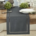 thumbnail image 3 of Saro Lifestyle 9738.BK14108B 14 x 108 in. Laser-Cut Hemstitch Table Runner, Black, 3 of 3