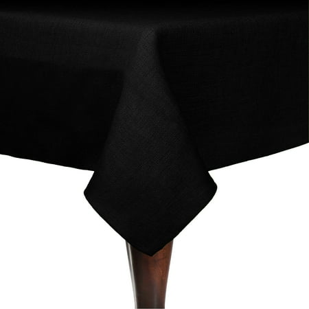 

Ultimate Textile (3 Pack) Faux Burlap - Havana 52 x 70-Inch Rectangular Tablecloth - Basket Weave Black