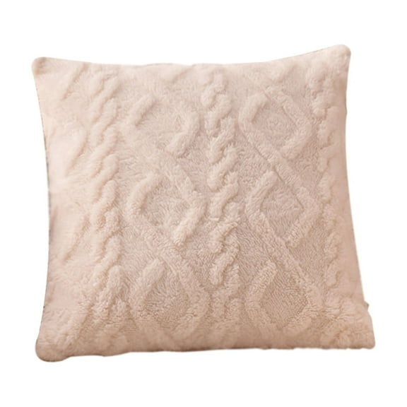New Large Cushion Cover Supersoft Corduroy Material Diamond Pattern Cable Knit Texture Decorative Pillow Case, Soft Comfortable And Breathable For Daily Use, Perfect For Bed Couch