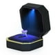 thumbnail image 3 of AVESON Caja de Anillo de Lujo, Caja de Anillo de Boda Cuadrada de Terciopelo Caja de Regalo de joyería con luz LED para Propuesta de Compromiso de Boda, Negro, 3 of 5