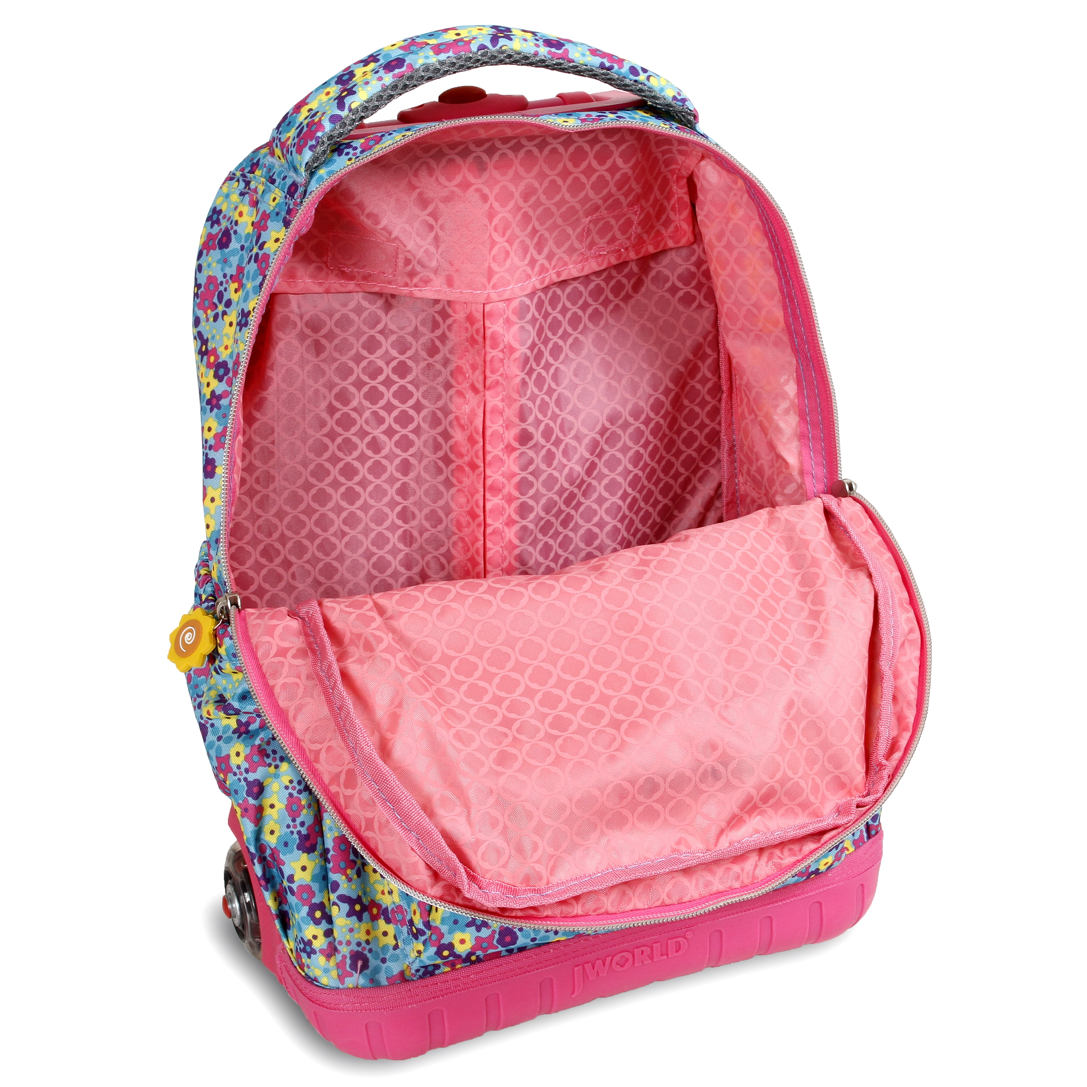J World Lollipop Kids Rolling Backpack with Lunch Bag - Candy Buttons