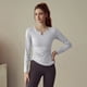 thumbnail image 5 of Camiseta deportiva para mujer, ropa de Yoga para correr, holgada, ajustada, de secado rápido, blusa fina de manga larga, Tops de Fitness para gimnasio de otoño, 5 of 5