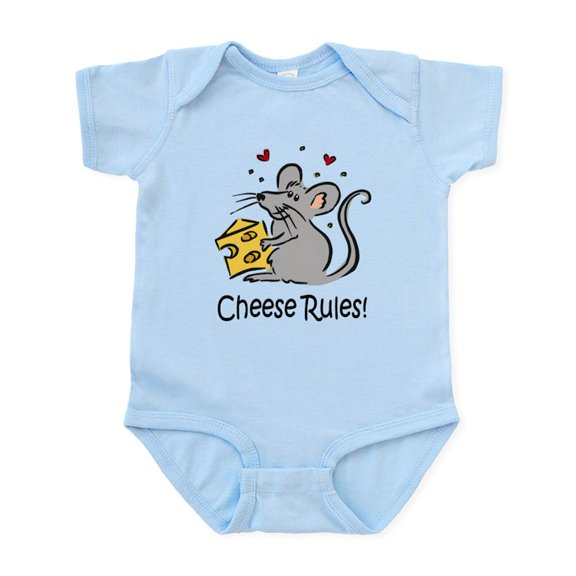 CafePress - Cheese Rules Infant Bodysuit - Baby Light Bodysuit, Size Newborn - 24 Months