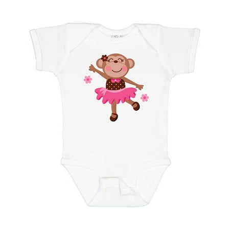 

Inktastic Ballerina Dance Monkey Gift Baby Girl Bodysuit
