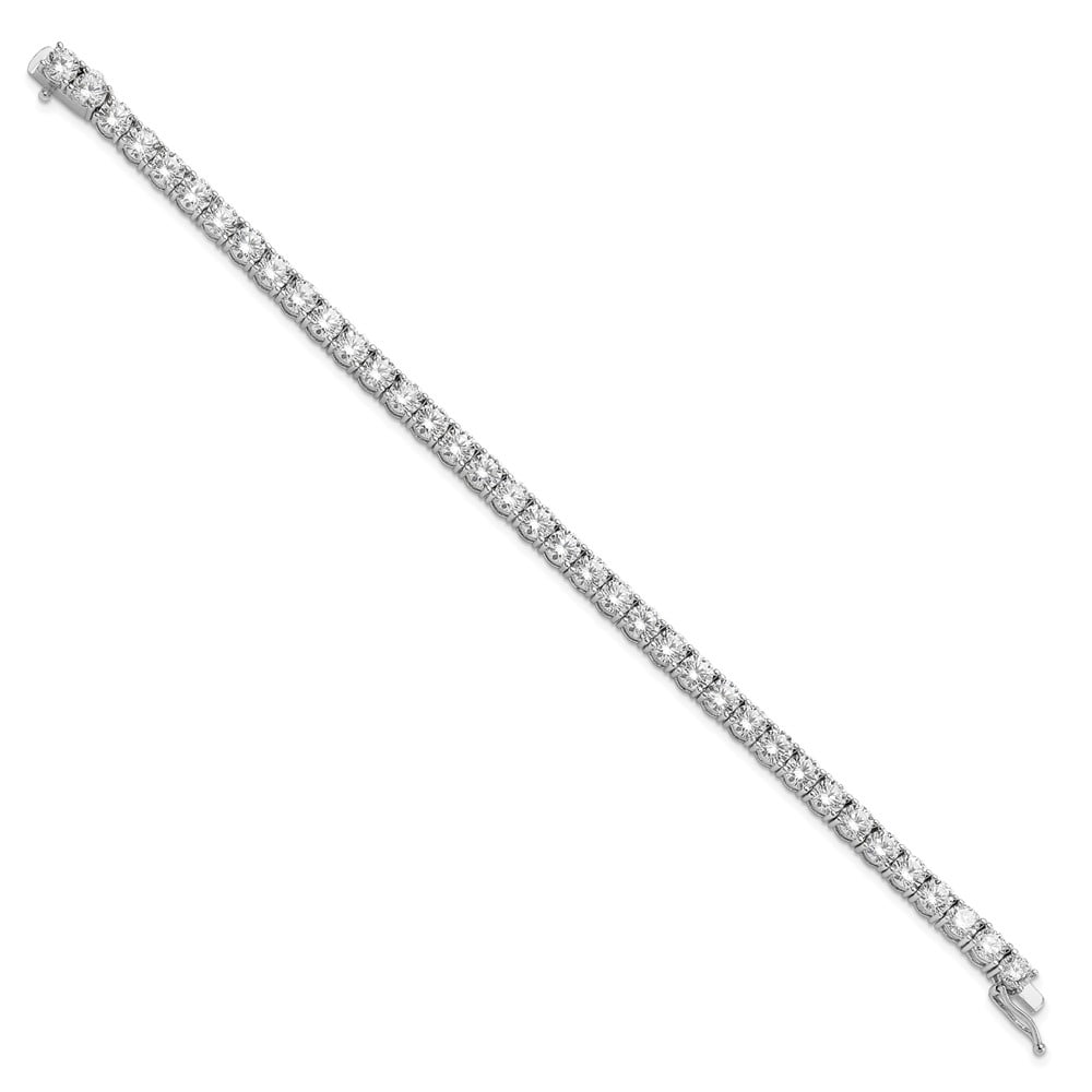 Bollicine sterling silver bracelet Ф Sterling Silver Bracelet CZ Cubic Zirconia Round 4.8 mm 7 in