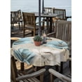 thumbnail image 2 of Outdoor Tablecloths with Umbrella Hole & Zipper, Spring Flowers Round Tablecloths 60 Inch, Vintage Rustic Tulips Floral Butterfly Khaki Waterproof Table Cloth, Patio/Pool/Picnic Table Covers, 2 of 8