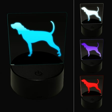 

American English Coonhound Dog Solid LED Night Light Sign 3D Illusion Desk Nightstand Lamp
