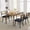 Velvet | Black, variant on Natural Rattan Dining Chair, Modern Boho Kitchen Chair withWood Back & Legs, Upholstered Seat,PU Upholstered Kitchen Chairs with Tall Cane Backrest and Strong Wood Legs Ideal for Kitchen or Din