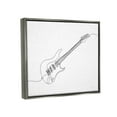 thumbnail image 3 of Stupell Guitar Line Doodle Musical Instrument Beauty & Fashion Painting Gray Floater Framed Art Print Wall Art, 3 of 6