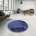 thumbnail image 4 of Ahgly Company Tapis d'Intérieur Lavable en Machine Carré Transitionnel Lapis Bleu, 8 Pieds Carré, 4 of 7