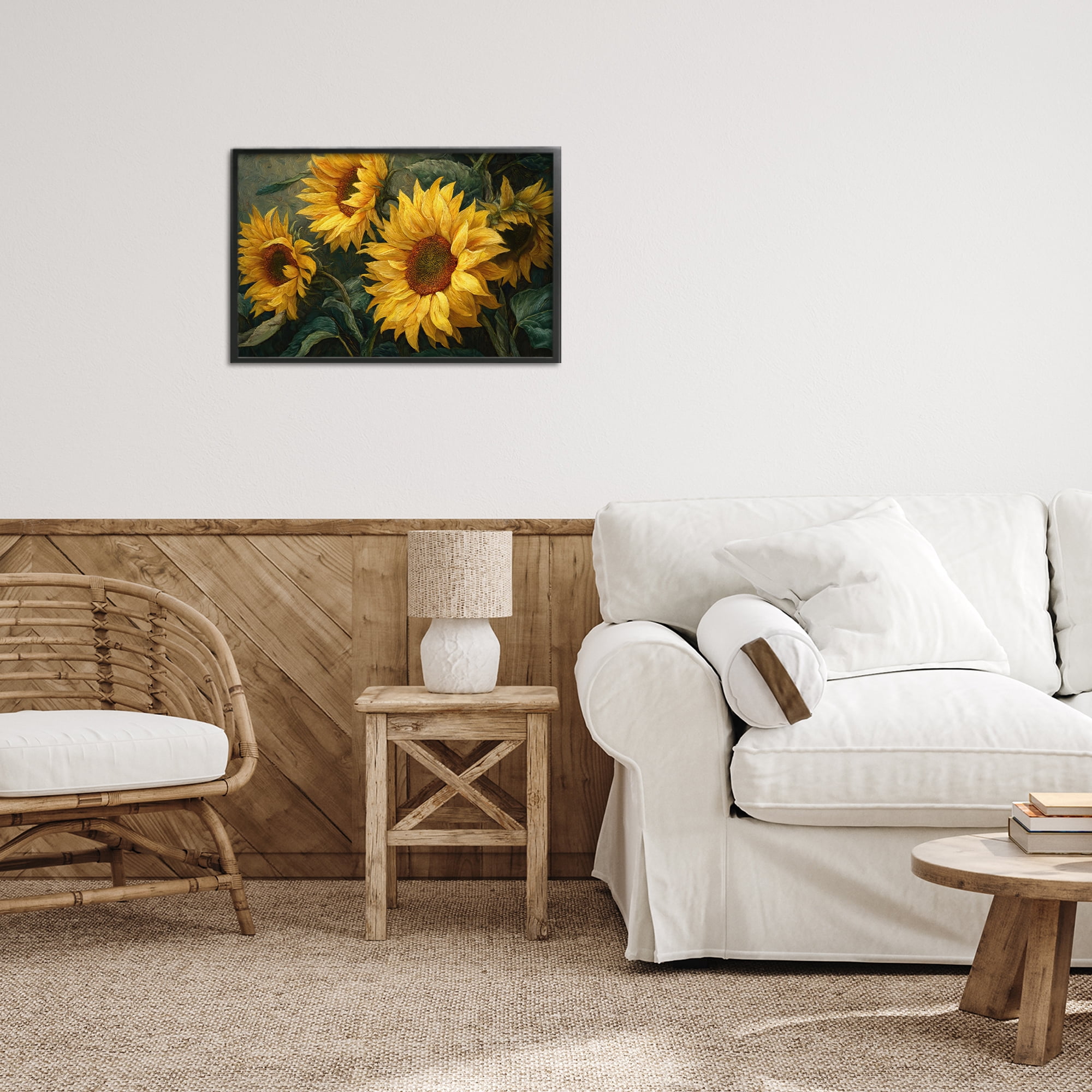 Stupell Industries Sunflowers For The Soul Black Framed Giclee Art, design by Tina LeCour