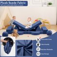 thumbnail image 5 of CazToi 12 Pcs Modular Kids Play Couch with 2 Balls and Tunnel Child Sectional Sofa for Playing, Sleeping & Creating, 5 of 7