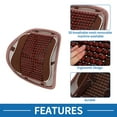 thumbnail image 2 of Unique Bargains Car Seat Cover Bamboo Bead Lumbar Massage Lumbar Cushion 40x43cm Mesh Brown 1 Pc, 2 of 6