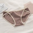 thumbnail image 2 of ZQUUVOU Cotton Underwear for Women Low Rise Bikini Briefs Underwear High-Cut Full Coverage Stretch Cool Underwear Coffee, 2 of 4